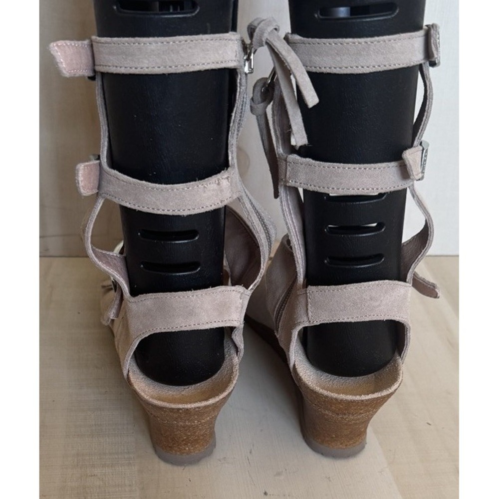 Birkenstock Papillio Elisa Wedges Gladiator Sandals Womens Size 6/EU 37 Beige - Picture 5 of 11